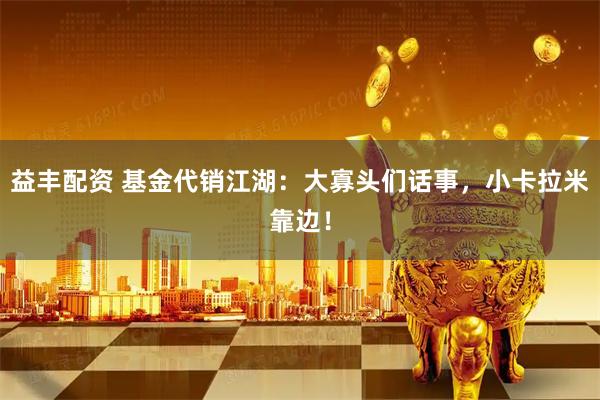 益丰配资 基金代销江湖：大寡头们话事，小卡拉米靠边！